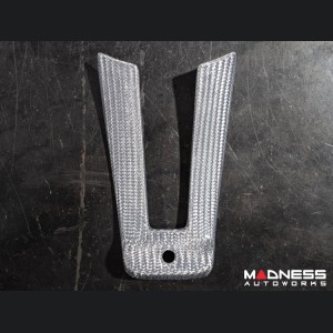 Alfa Romeo Stelvio Steering Wheel Trim - Carbon Fiber - Lower Trim Set - White Candy- QV Model